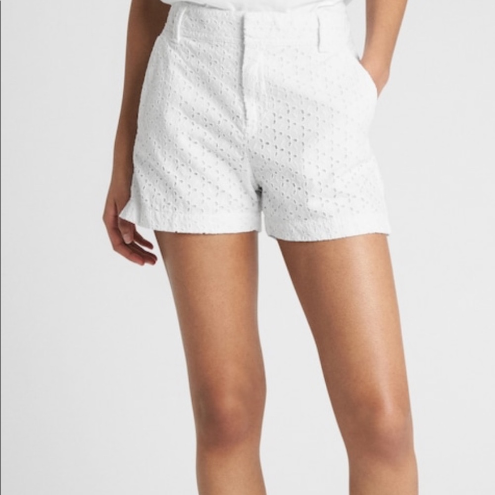 White Eyelet Shorts